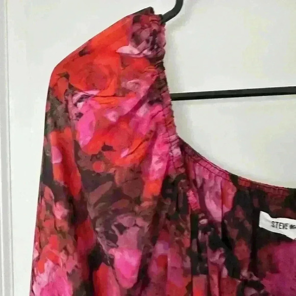Steve Madden Dress Women's Small Fit & Flare Laine Chiffon Floral Print - Picture 15 of 15
